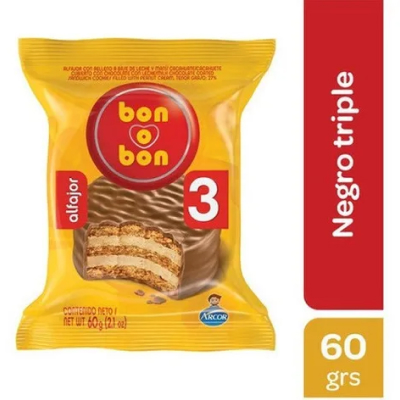 Alfajor Bon O Bon Triple 60gr.