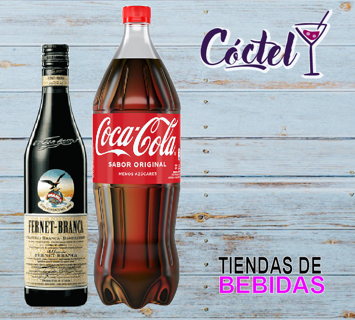 Fernet Branca 750ml + Coca Cola 1.5L + Hielo 2kg