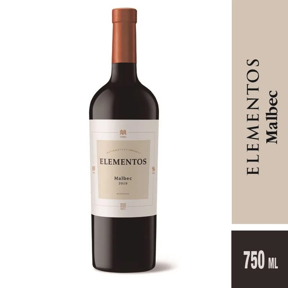 Vino Elementos Malbec 750 Ml