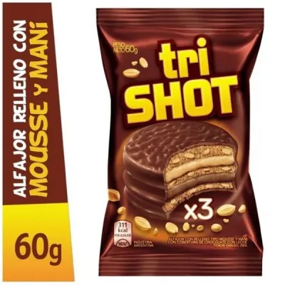 Alfajor Trishot 60Gr.