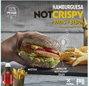 Combo Hamburguesa Not Chicken Crispy barbacoa