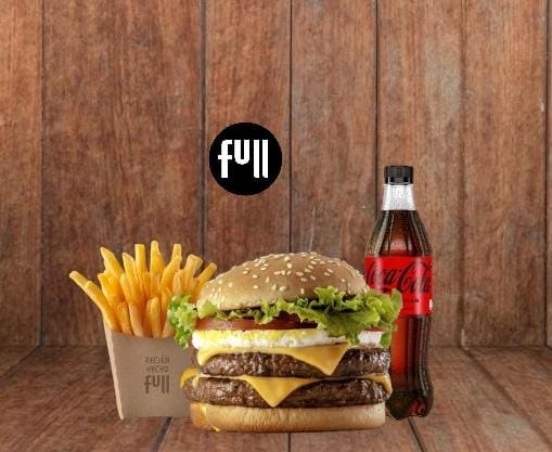 Combo Hamburguesa Doble Con Huevo