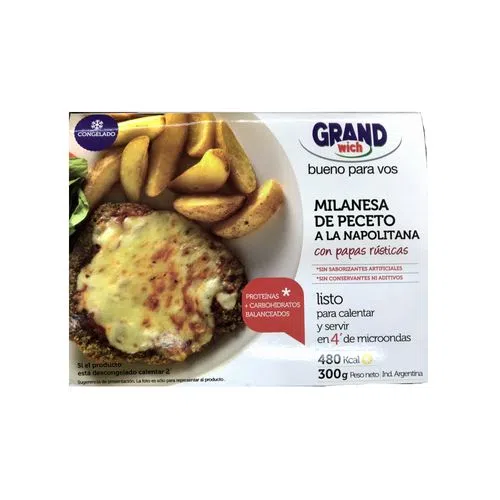 Milanesa De Peceto A La Napolitana Con Papas Rústicas (congelado)