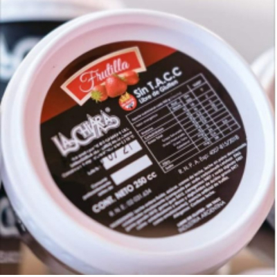 Helado Celíaco Dulce de Leche 250gr.