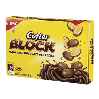 Cofler Mani Con Chocolate  Block 40Gr.
