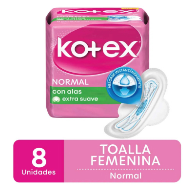 Toallitas Kotex Normal con Alas x8u