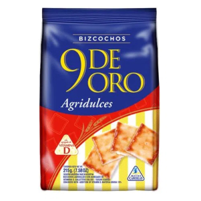 9 de Oro Bizcochos Agridulces 215gr