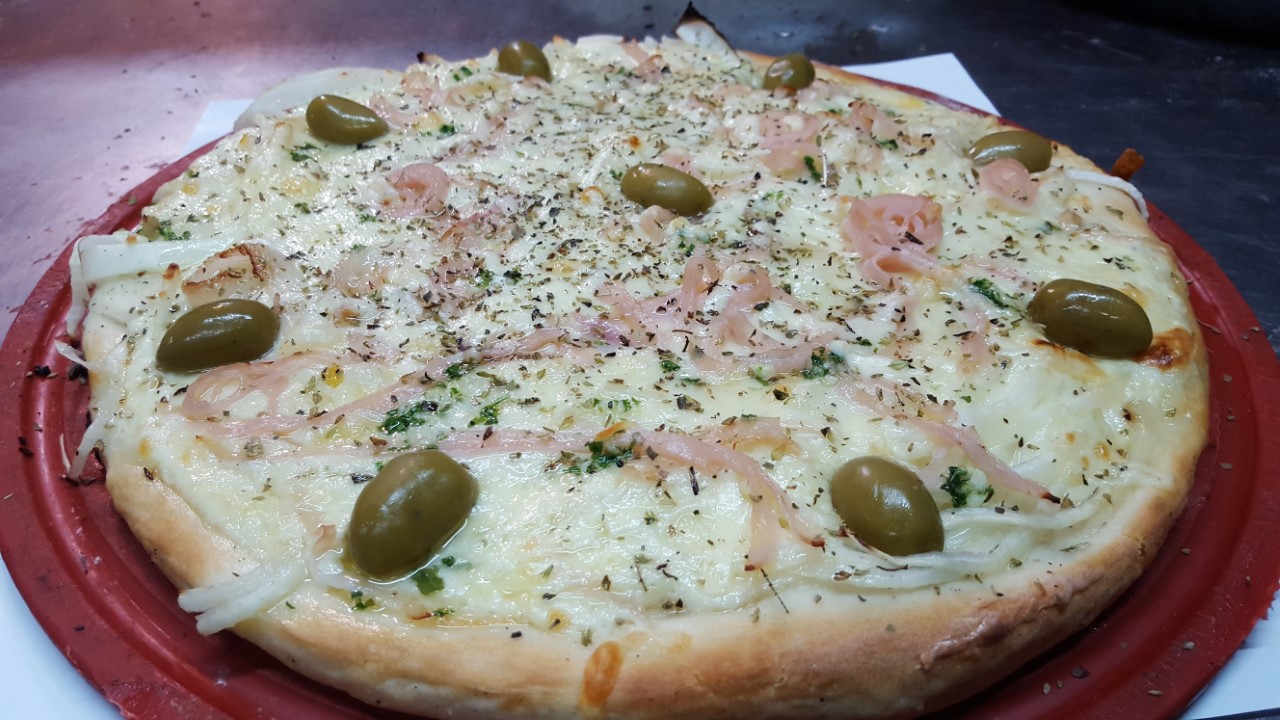 Pizza Integral Muzza y Jamón