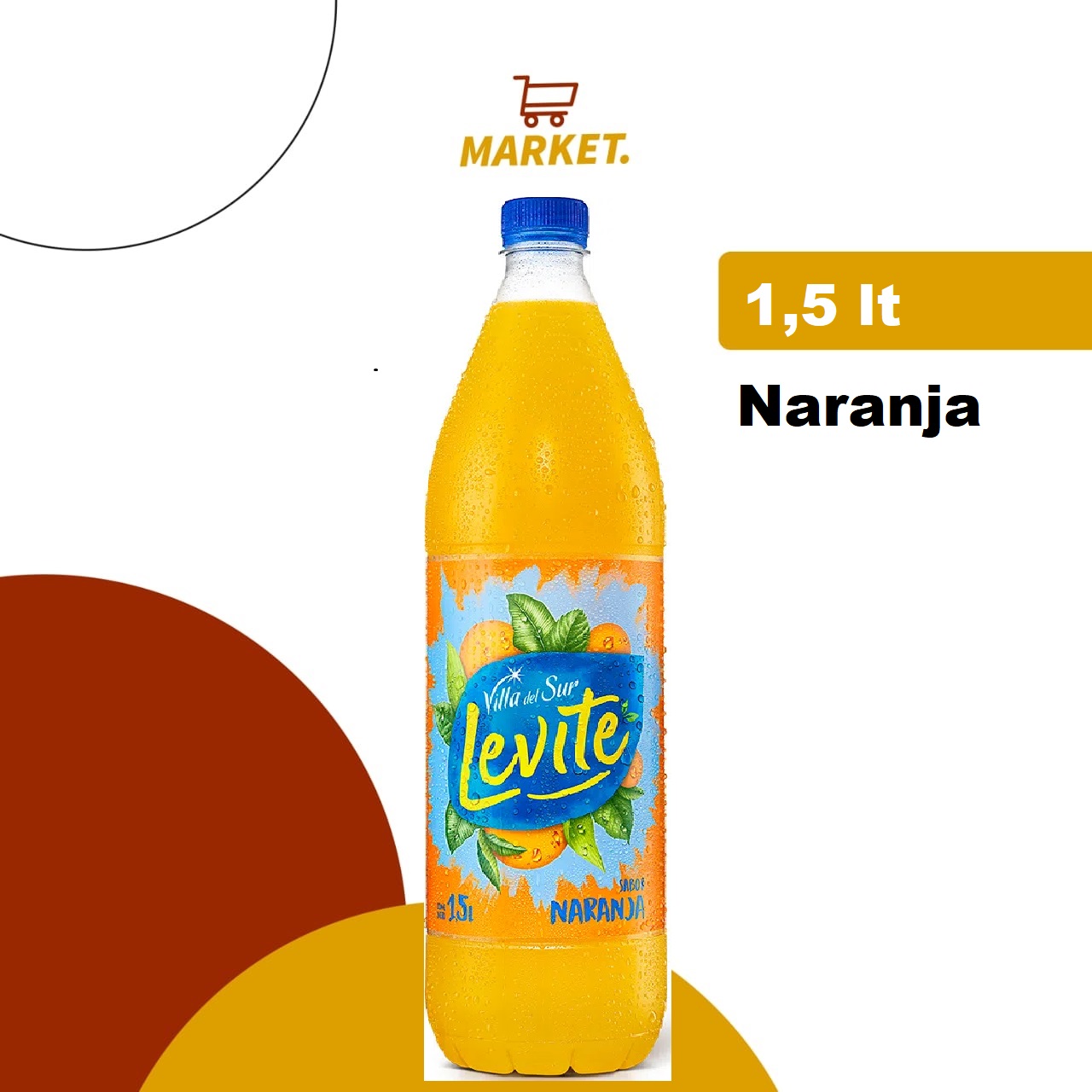 Agua Saborizada Levite Naranja 1,5L