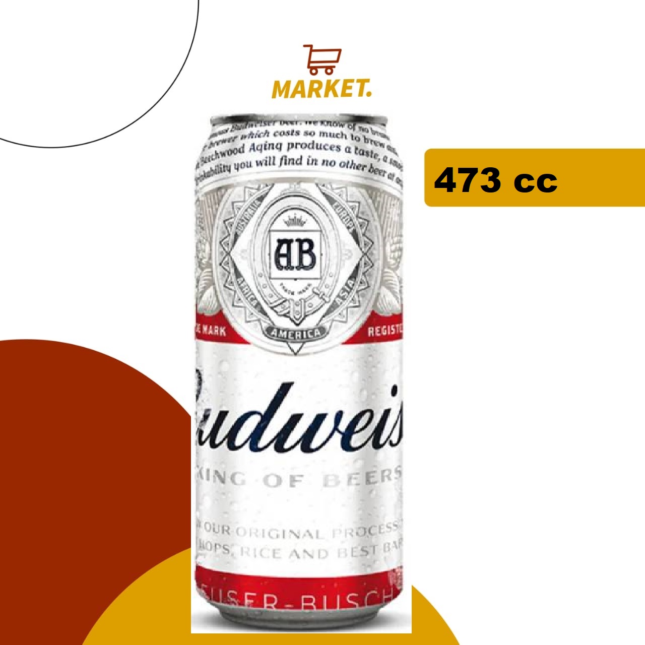 Lata Budweiser 473cc