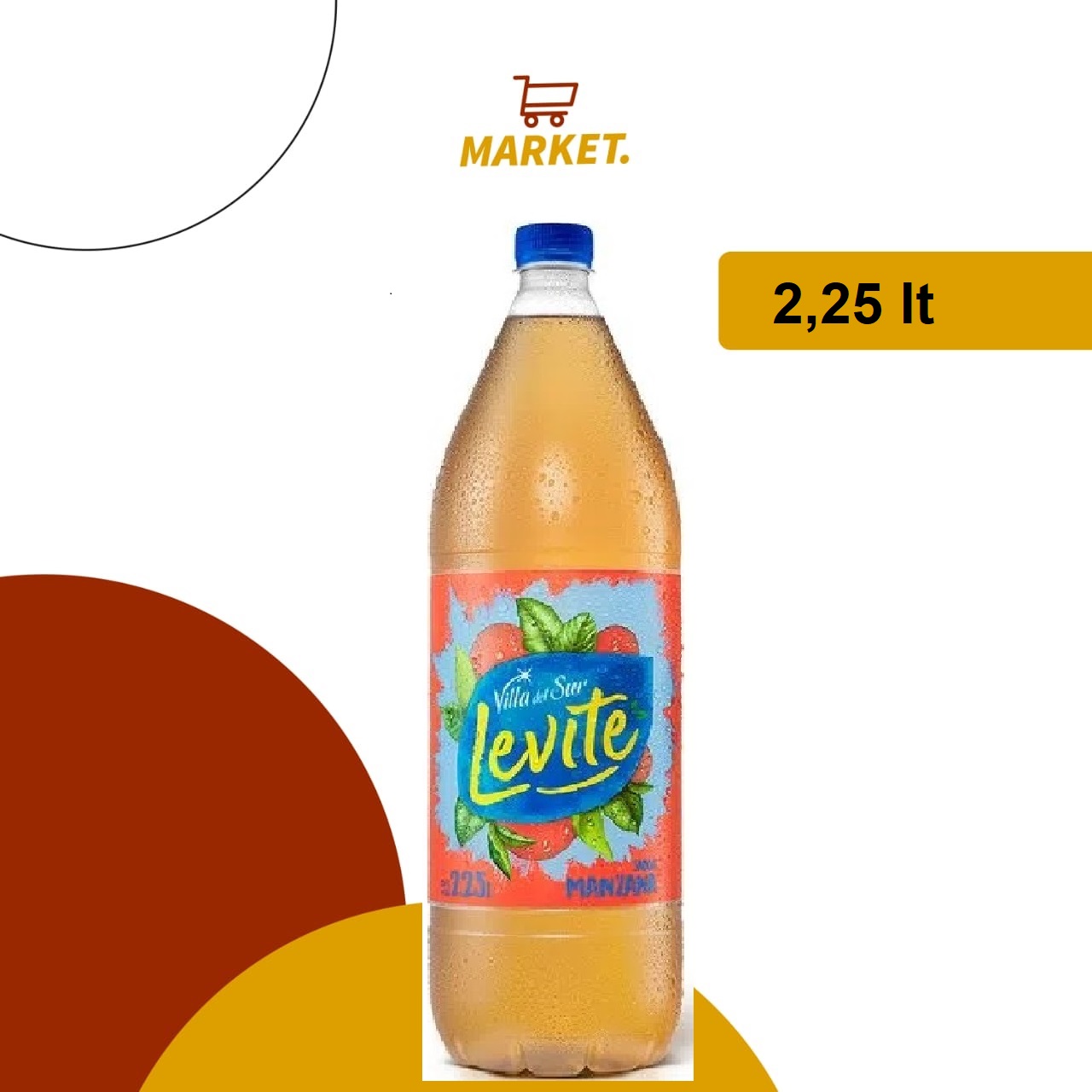 Agua Saborizada Levite Manzana 2,25l