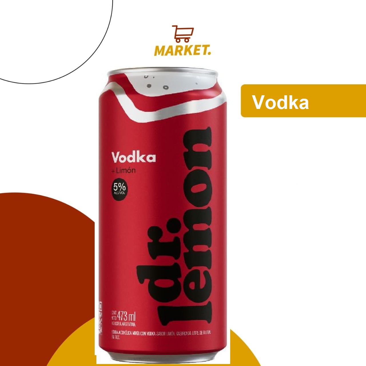 Dr. Lemon Vodka Lata 473cc