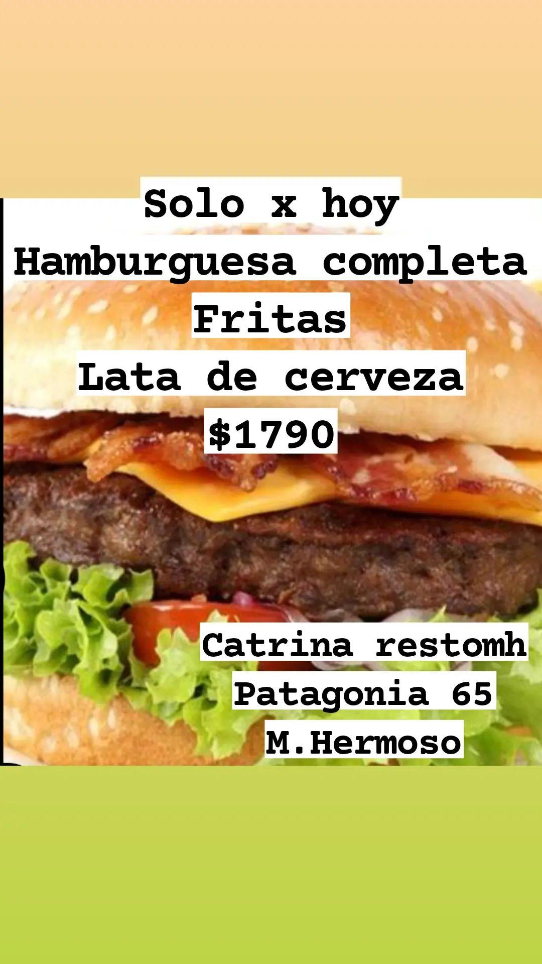 Hamburguesa Completa + Fritas y Bebida