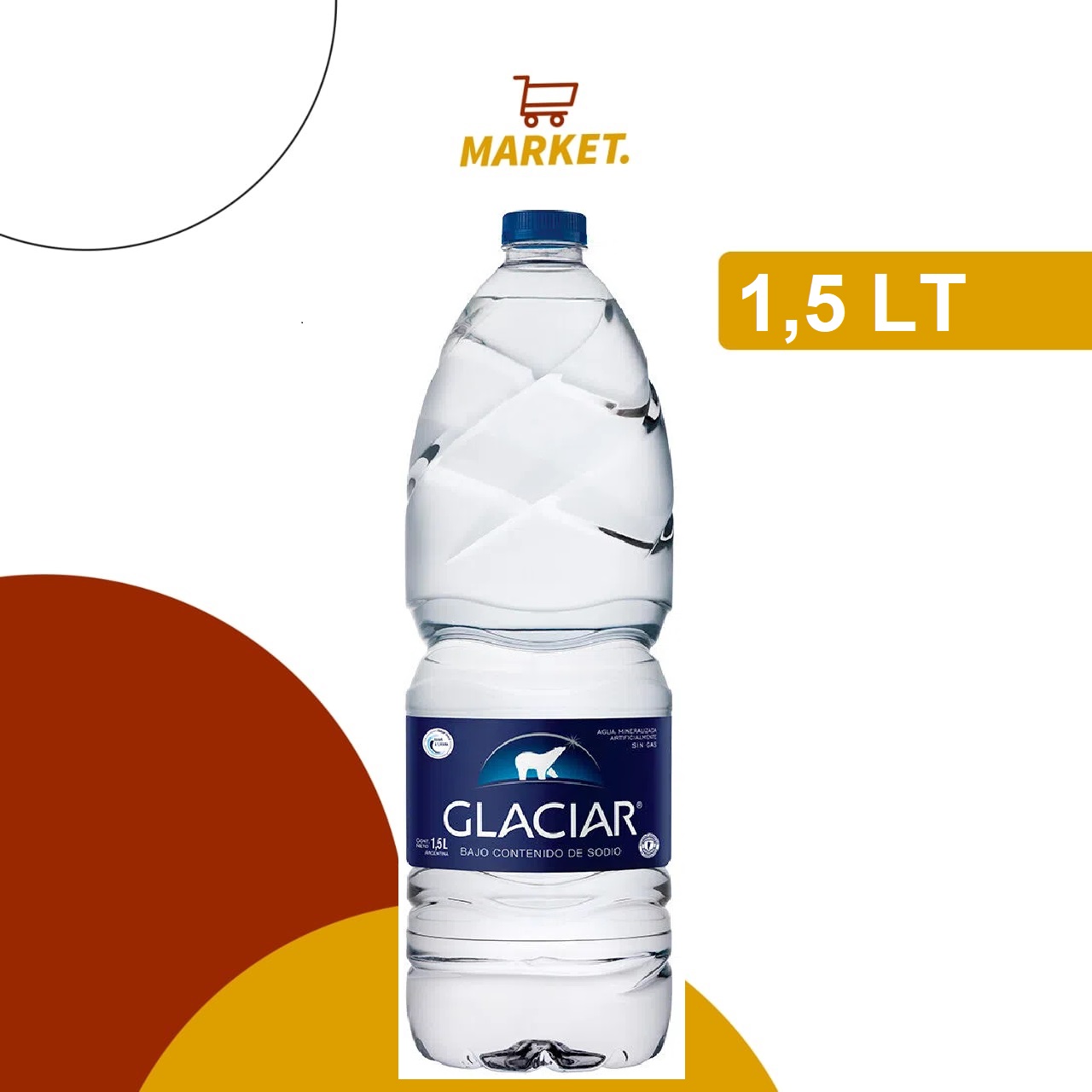 Agua Glaciar B/sodio 1,5l