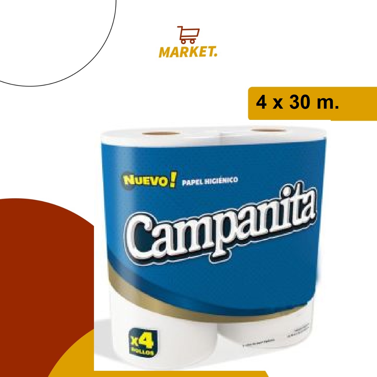 Papel Hig. Campanita Plus 4x30m