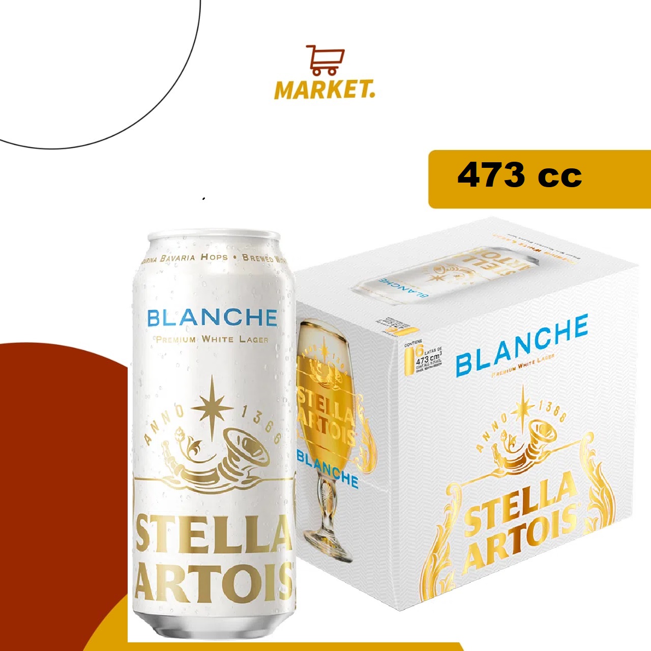 6pack Stella Artois Blanche 473cc