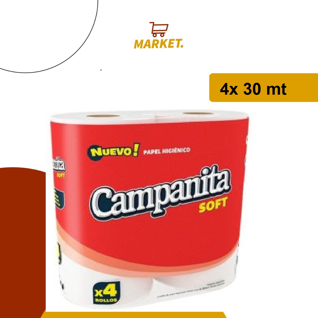 Papel Hig. Campanita Soft 4x30m