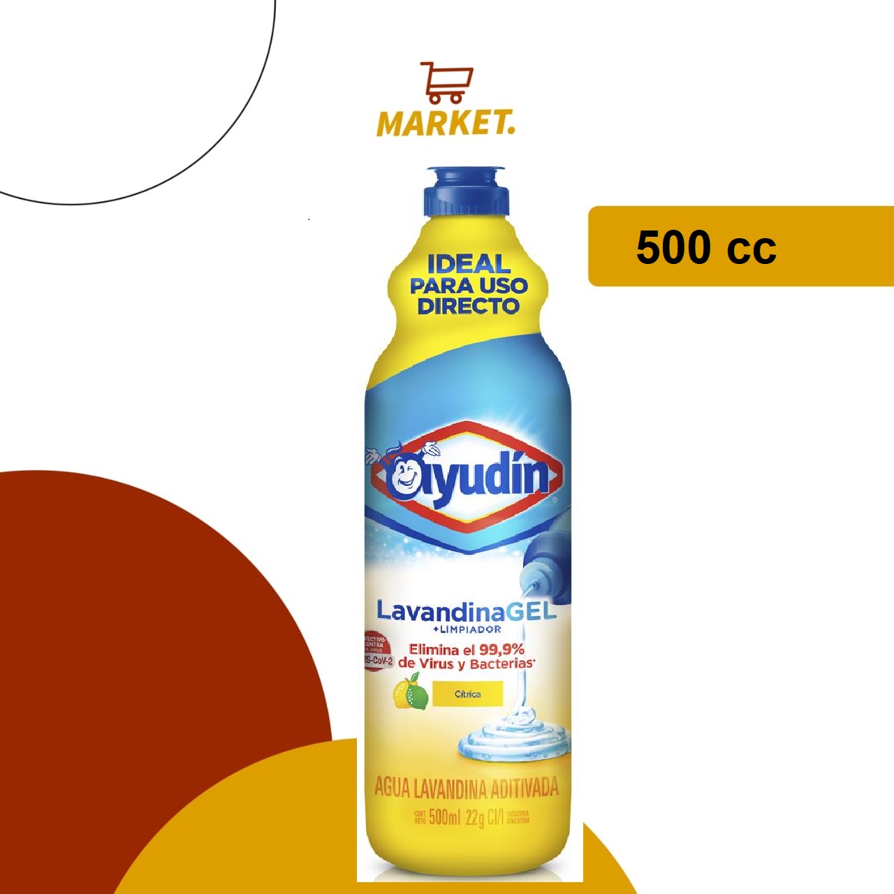 Lavandina Gel Ayudin citrica 500ml