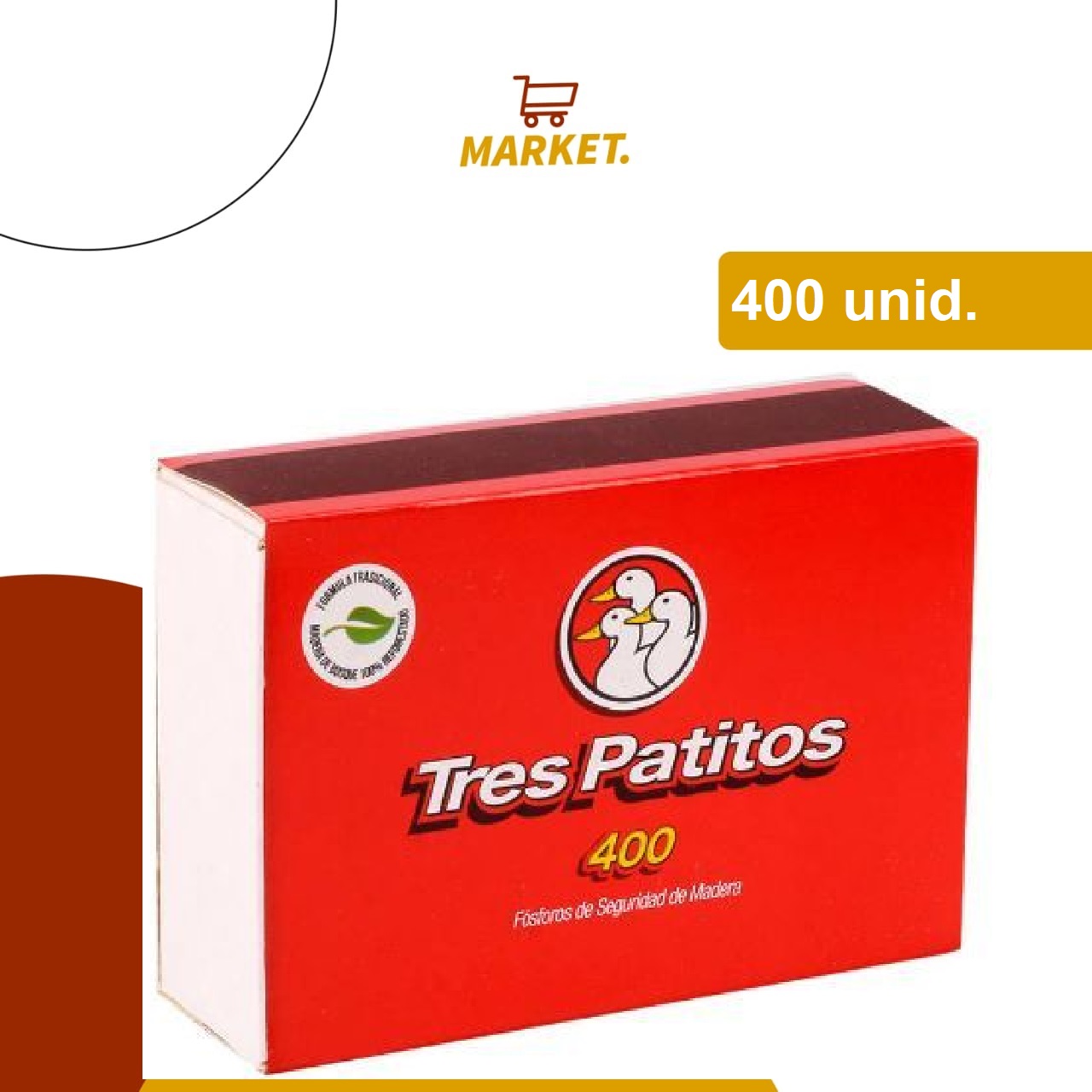Fósforos Tres Patitos 400 Unidades
