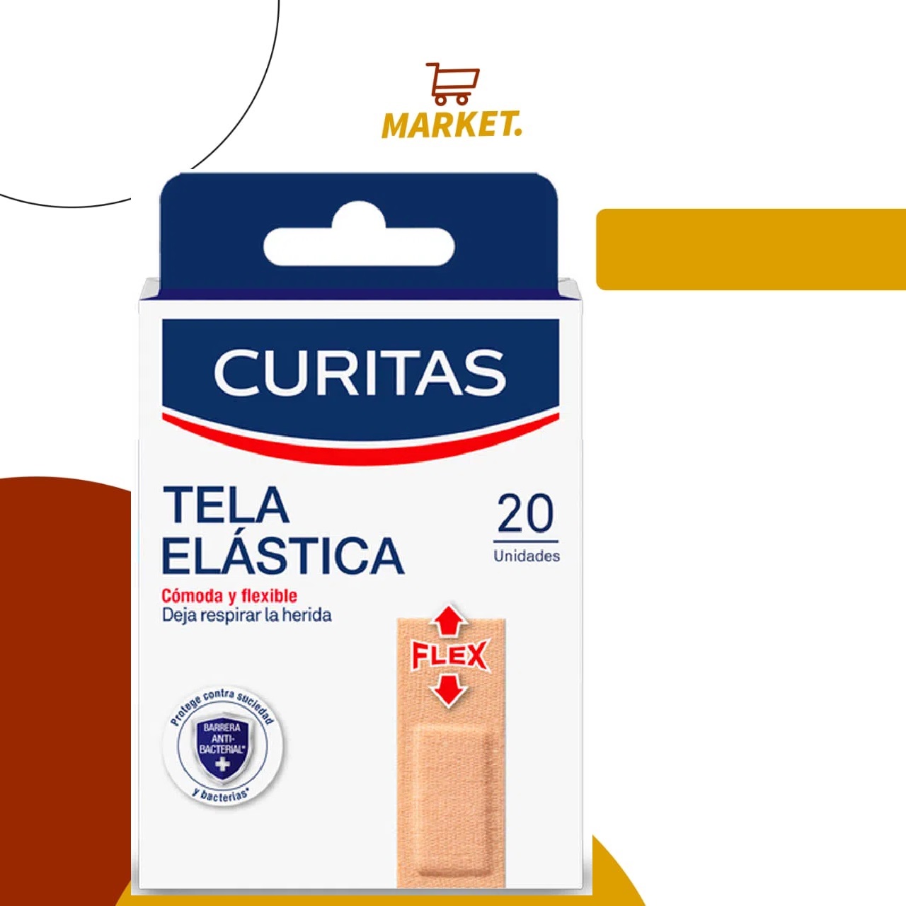 Curitas Tela Elástica 20 Unidades