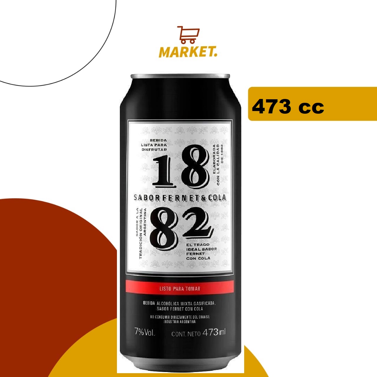 Fernet 1882 con Cola 473cc