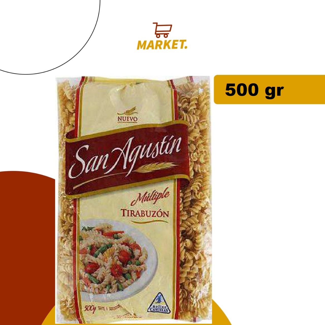 Fideos San Agustín Tirabuzón 500g