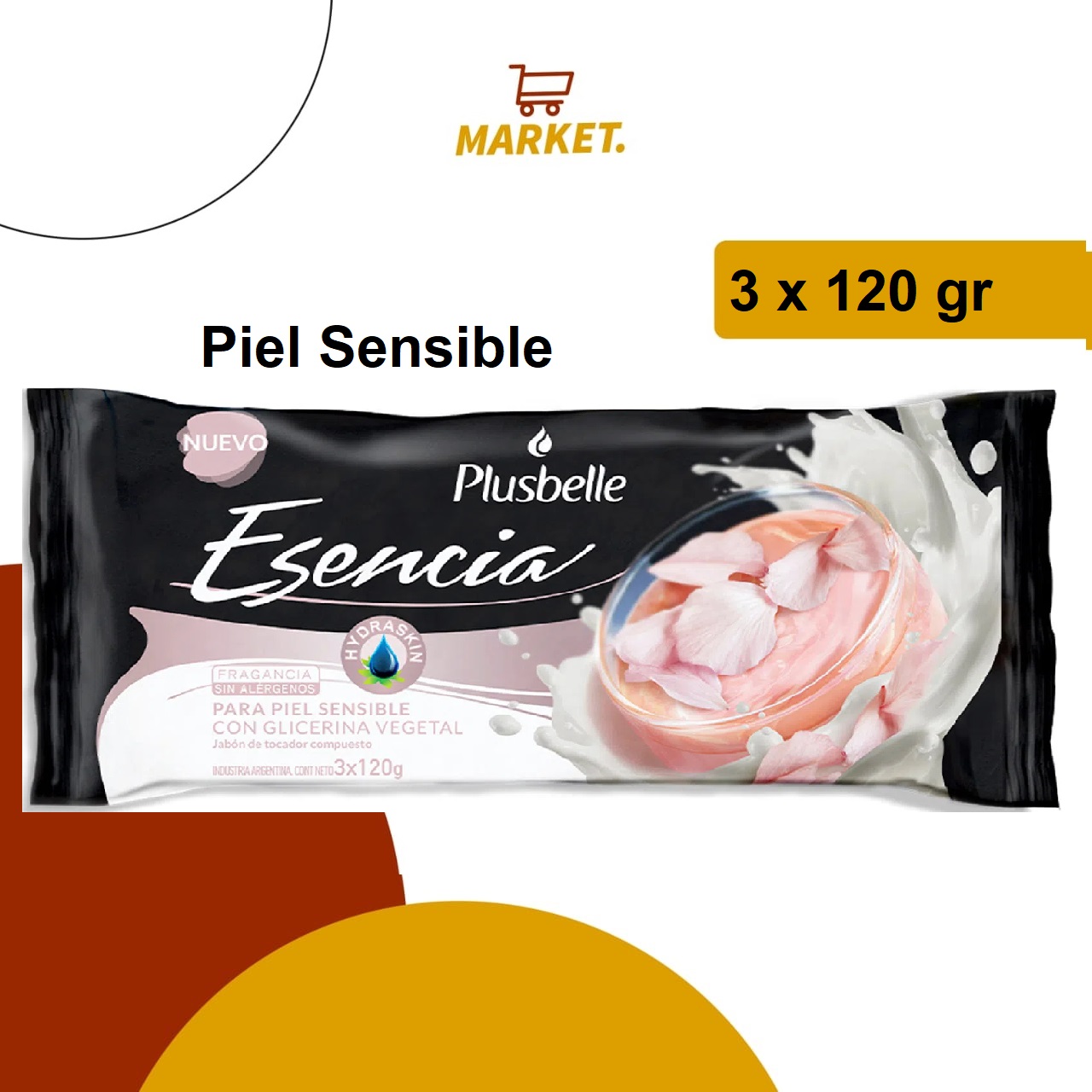 Jabón Plusbelle Esencia P.S. 3x120g