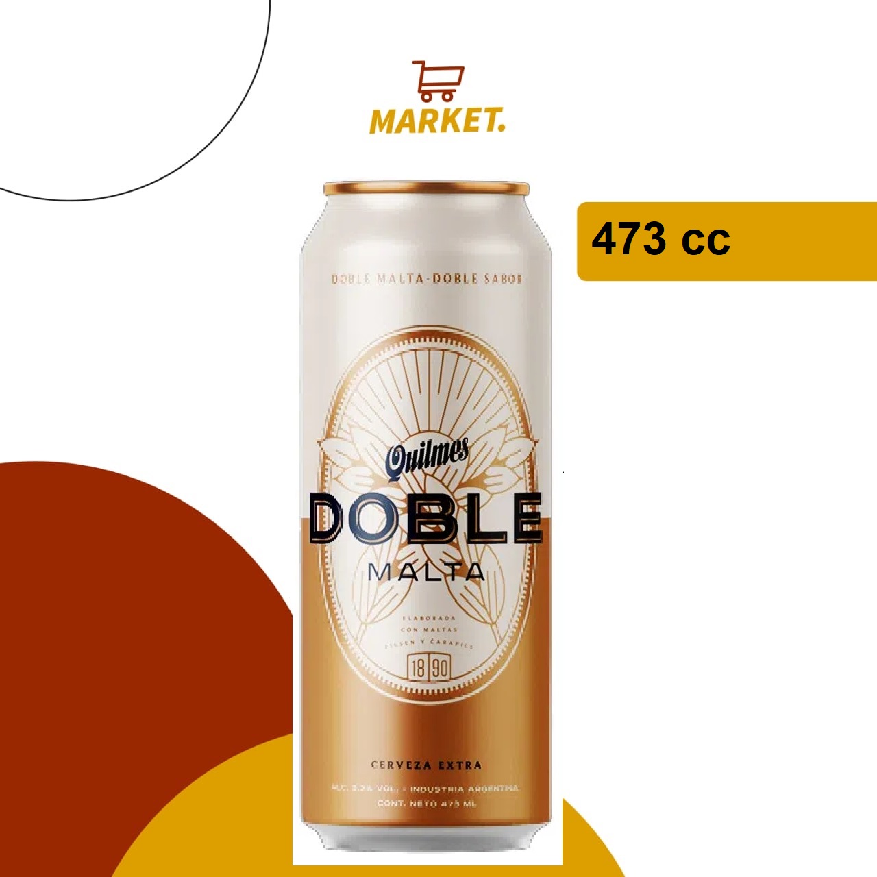 Lata Quilmes Doble Malta 473 cc