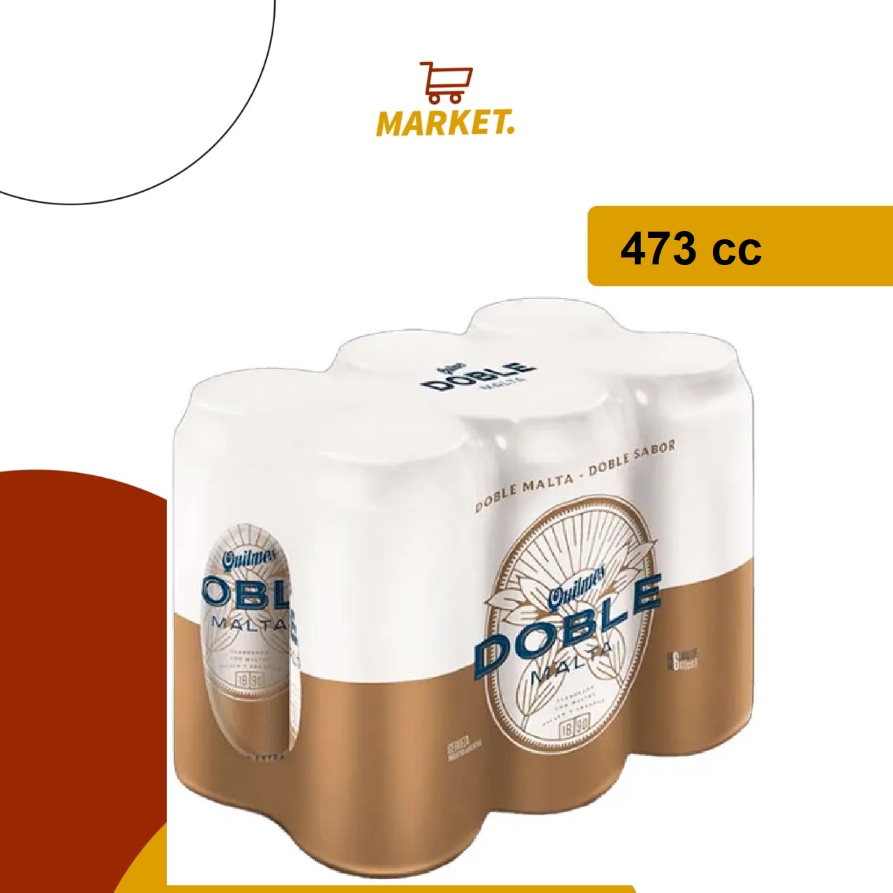 6pack Quilmes Doble Malta 473cc