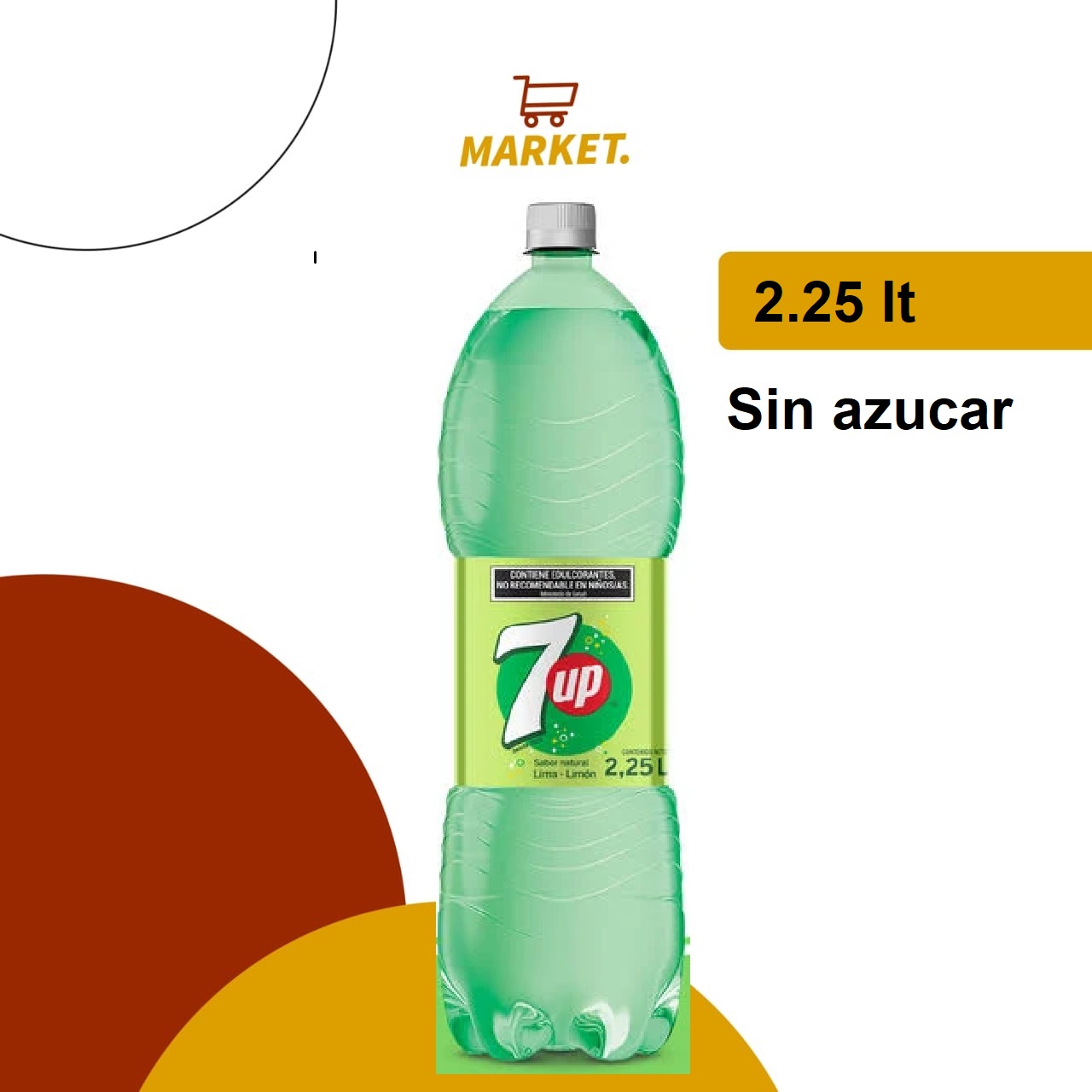 7 Up Sin Azúcar 2.25l