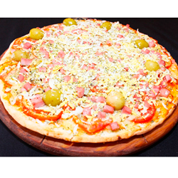 Pizza Jamón y Huevo Duro