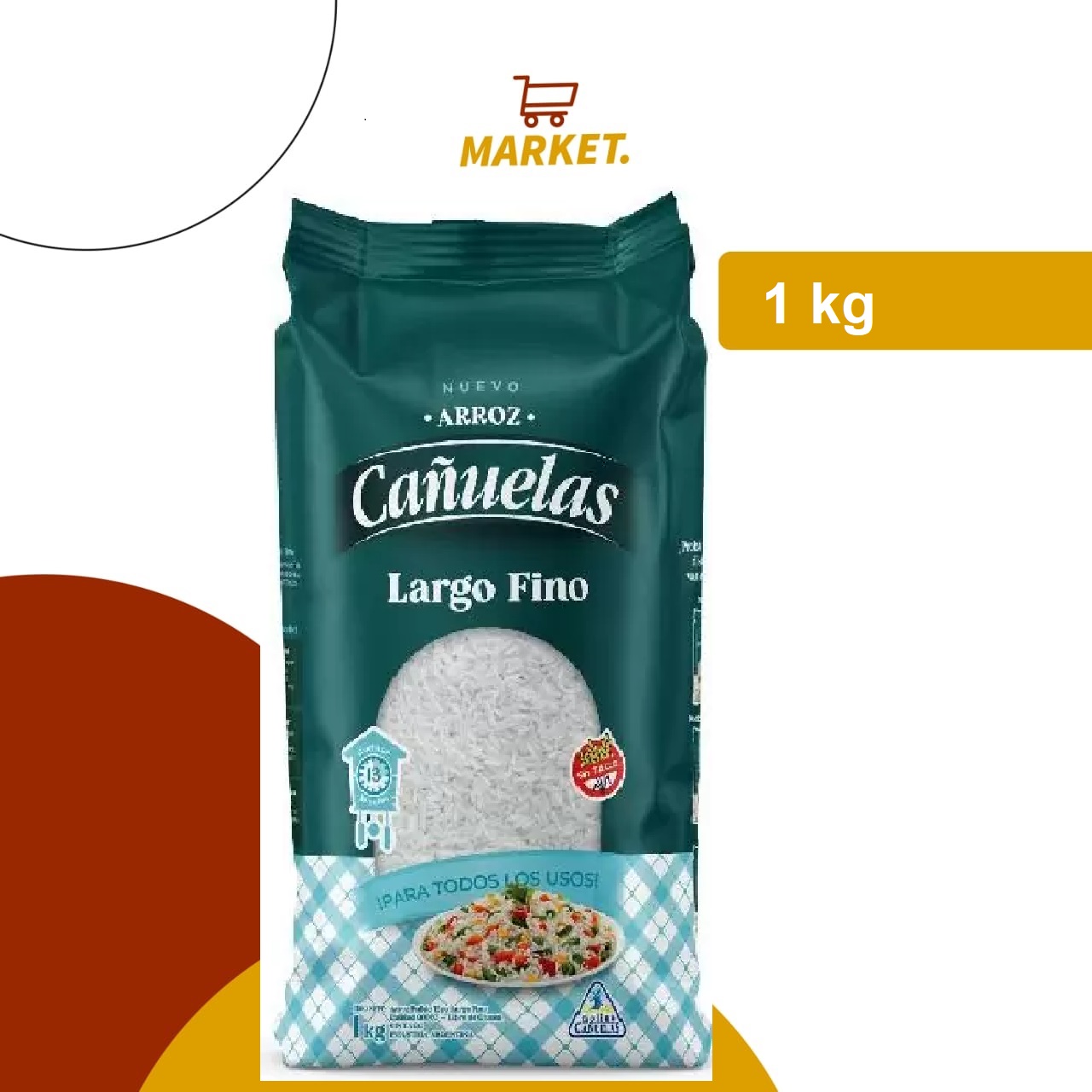 Arroz Cañuelas Largo Fino 1 Kg