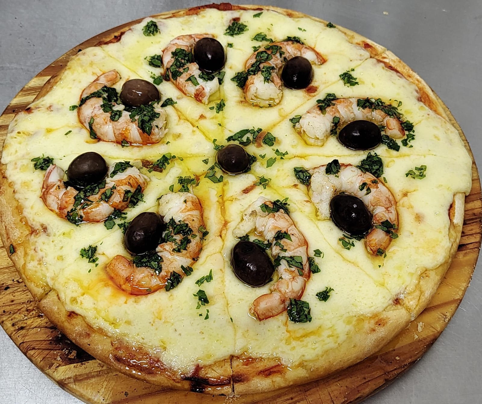Pizza de Langostinos