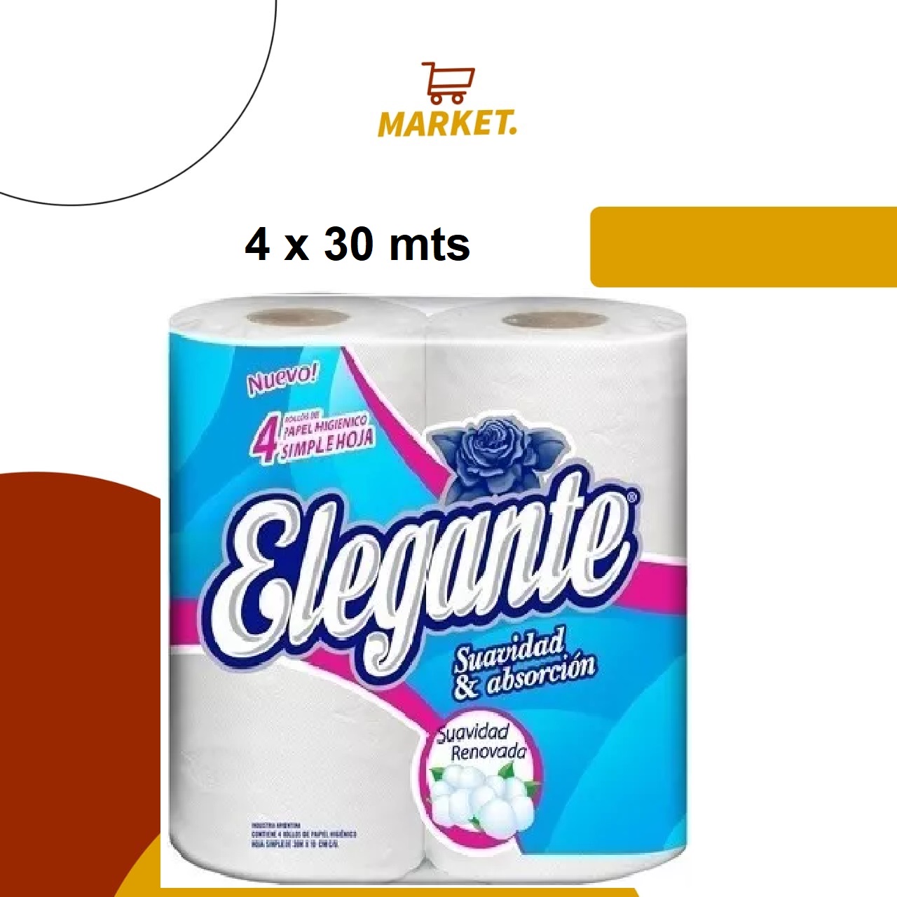 Papel Higiénico Elegante S&a 4x30m