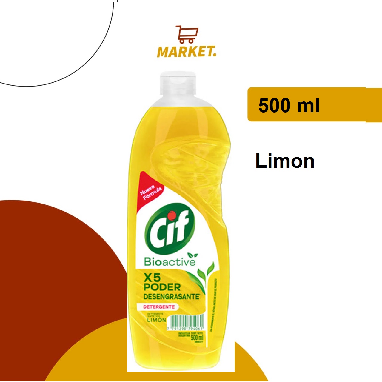 Detergente Cif Bio. Limón 500ml