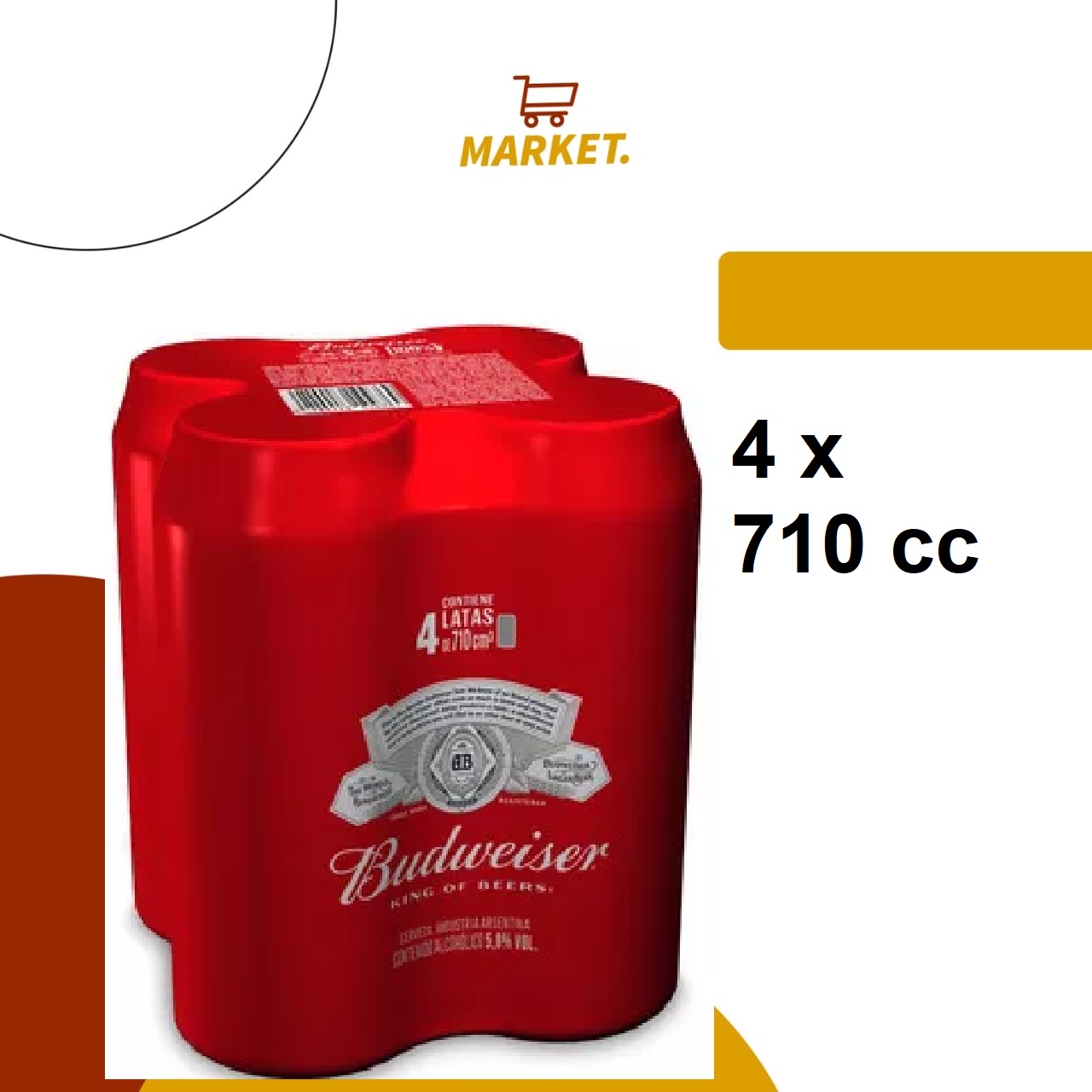 4pack Budweiser x 710 cc