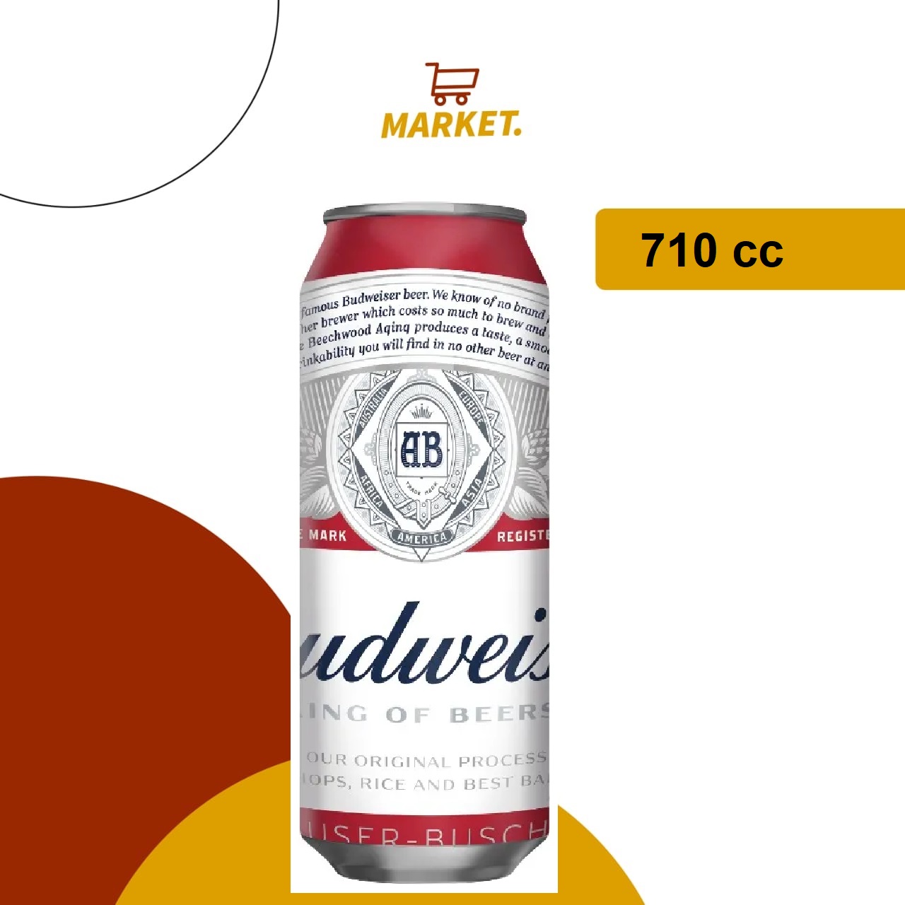 Lata Budweiser 710 cc