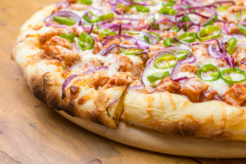 Pizza Muzza Pollo Y Roque 