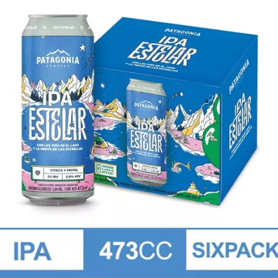 Sixpack Patagonia IPA Estelar 473cc