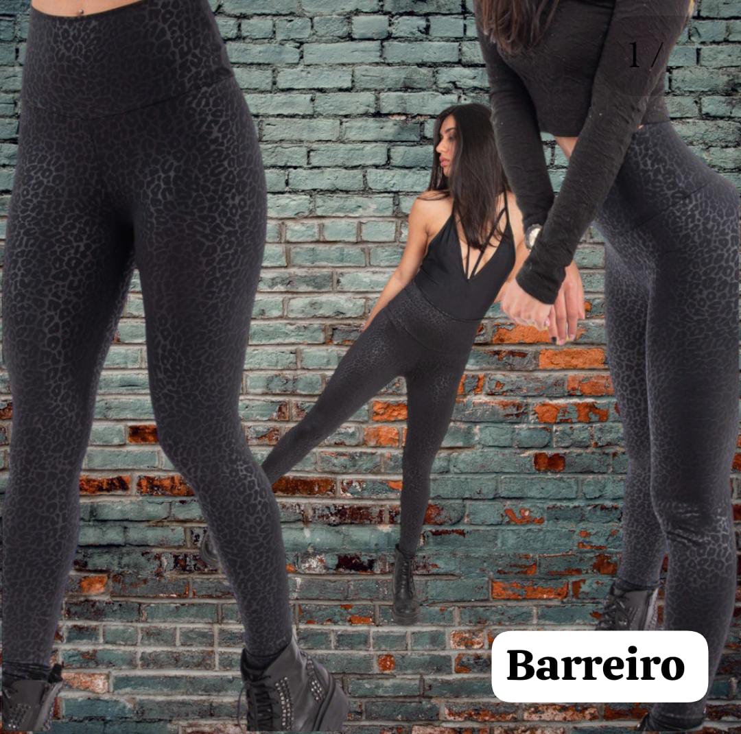 Calza Animal Print Black