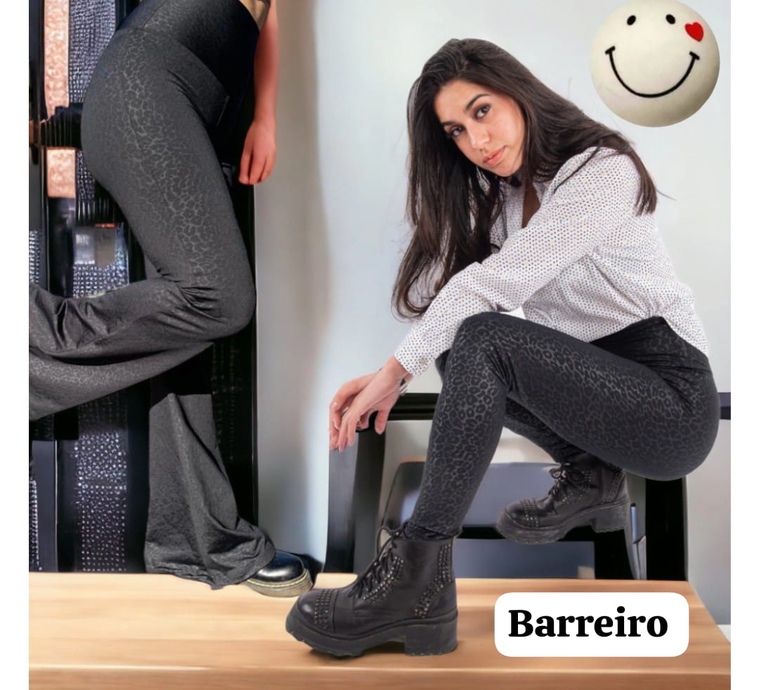 Calza Termica Animal Print Black