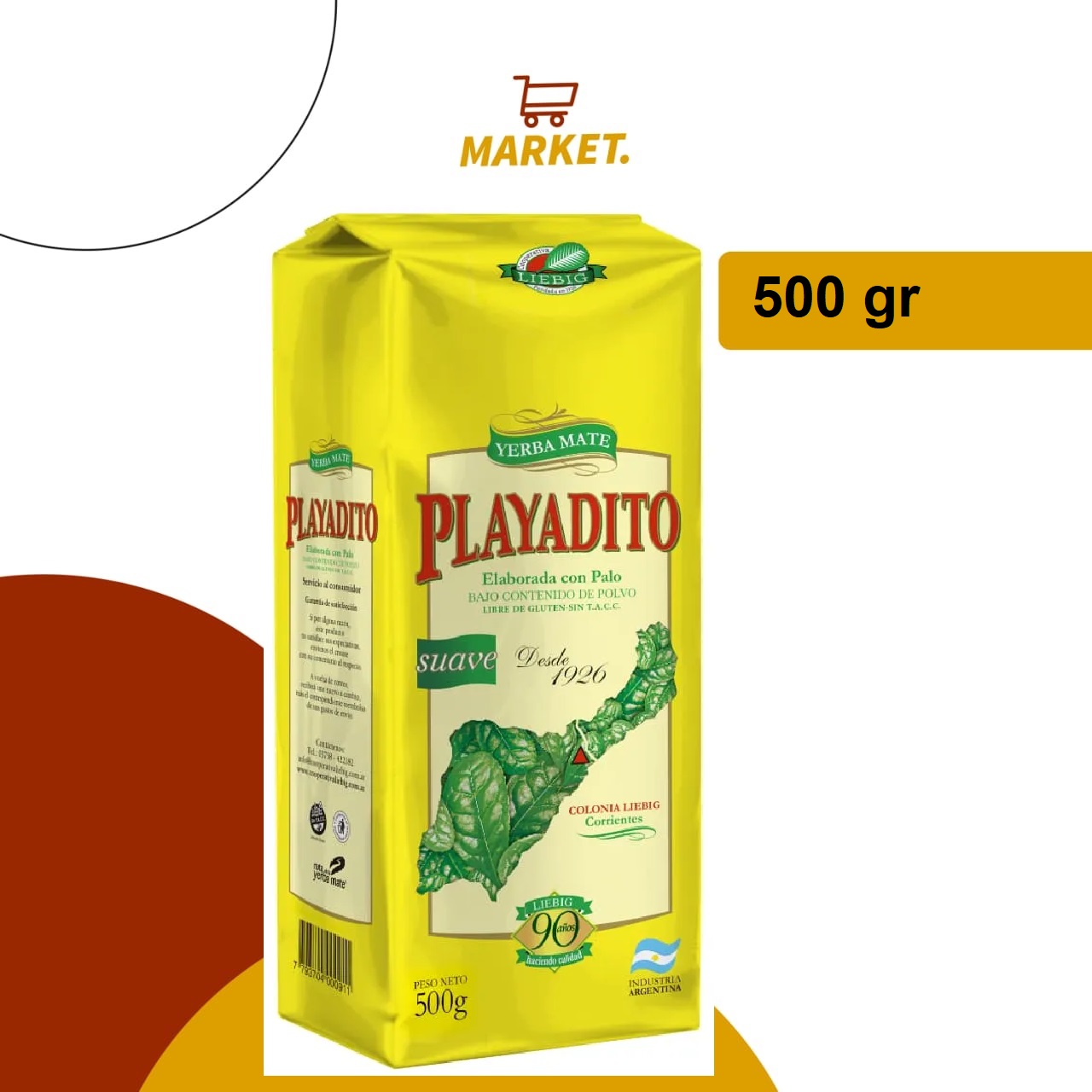 Yerba Playadito suave 500 gr