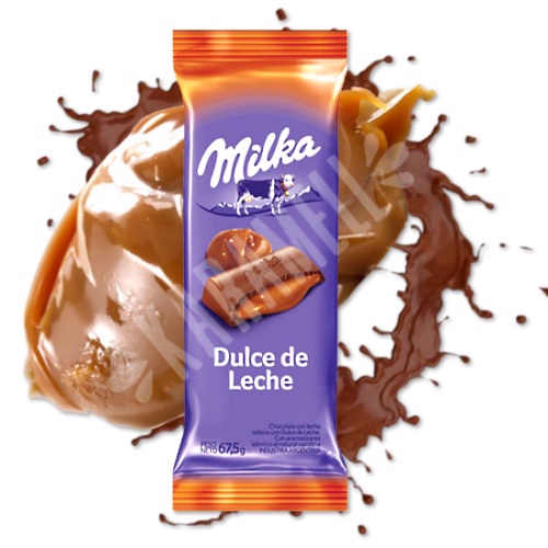 Milka Relleno Dulce De Leche Negro 67grs