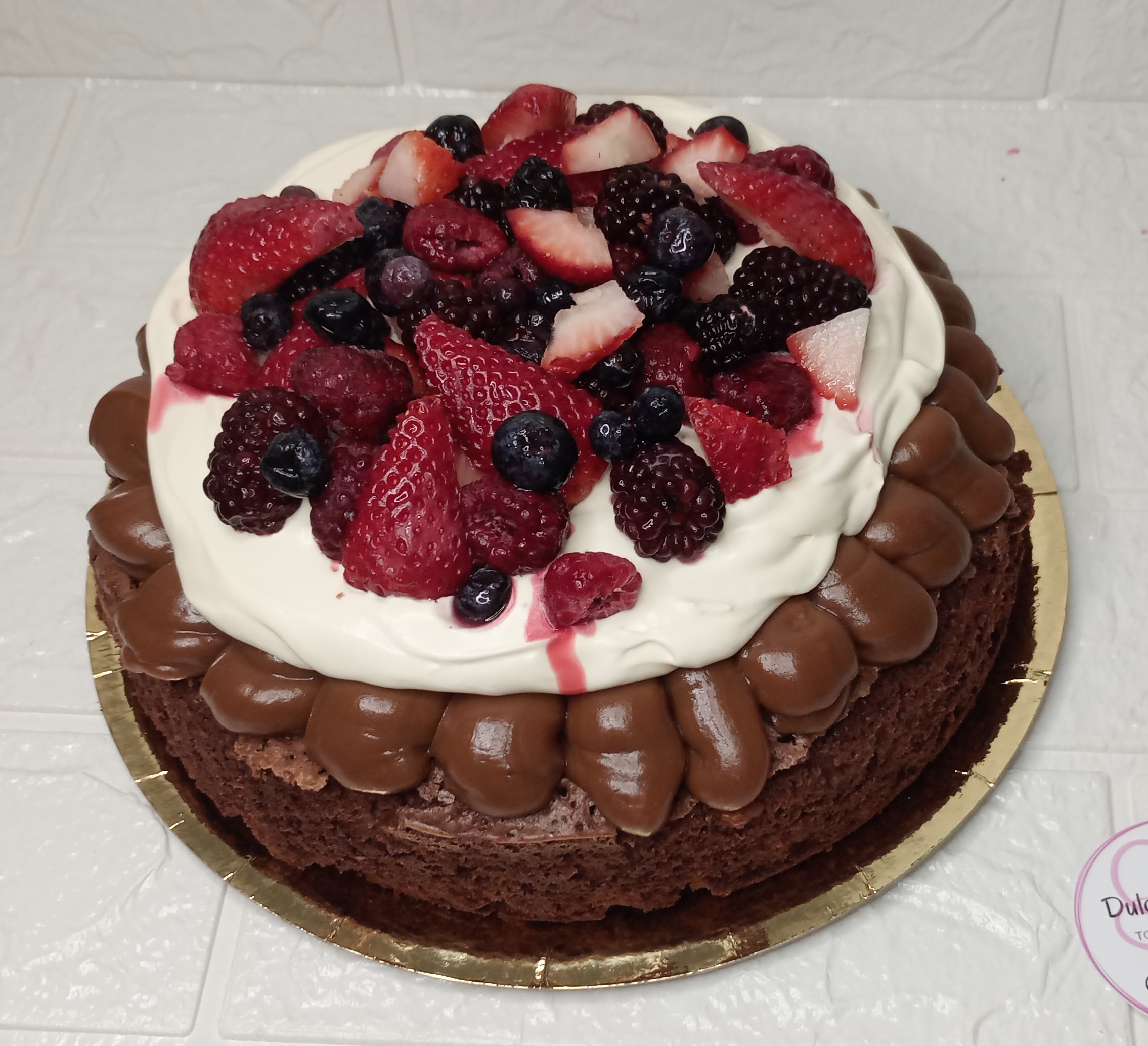 Brownie Con Frutos Rojos 
