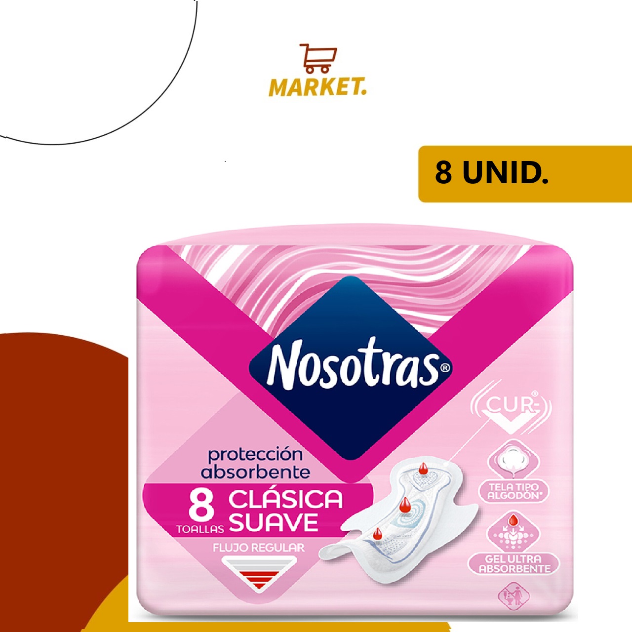 Toallas Fem Nosotras Clasica 8u.