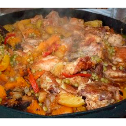 Pollo al Disco con Porción de Fritas
