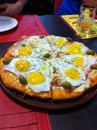 Pizza Huevo Frito 