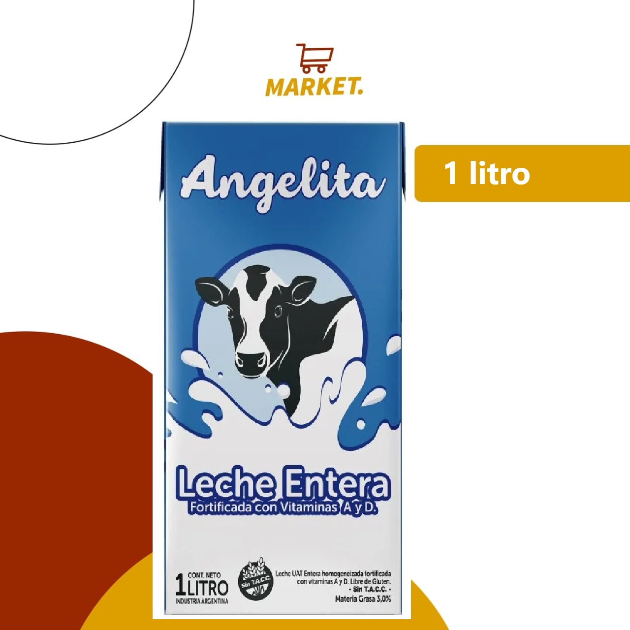Leche Entera Angelita L.v.