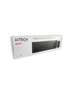 Kit Teclado + Mouse Aitech Inalámbrico Ai-637 Negro