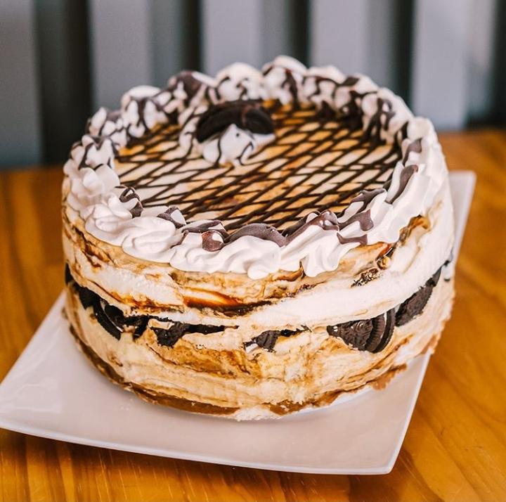 Torta Helada Flan Y Oreo.